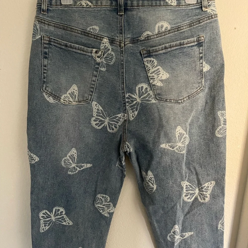 Light blue butterfly jeans - Picture 2 of 2